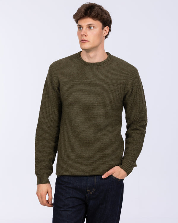 2t Tall Abbots Lambswool Stitch Jumper (khaki)
