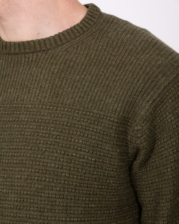 2t Tall Abbots Lambswool Stitch Jumper (khaki)