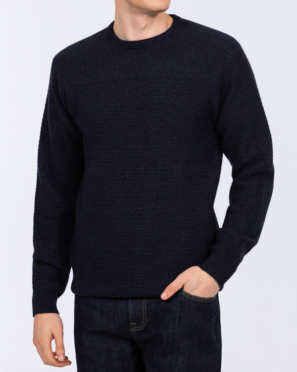 2t Tall Abbots Lambswool Stitch Jumper (navy)