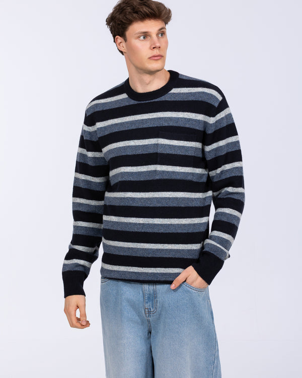 2t Cowan Tall Stripe Jumper (navy stripe)