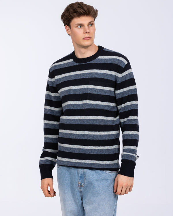 2t Cowan Tall Stripe Jumper (navy stripe)