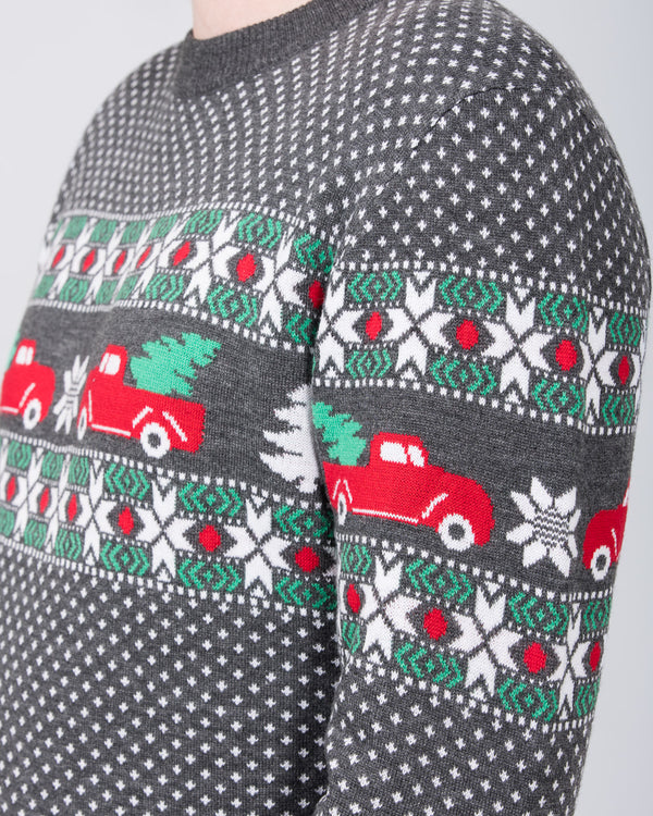 2t Tall Christmas Jumper (grey trucks)