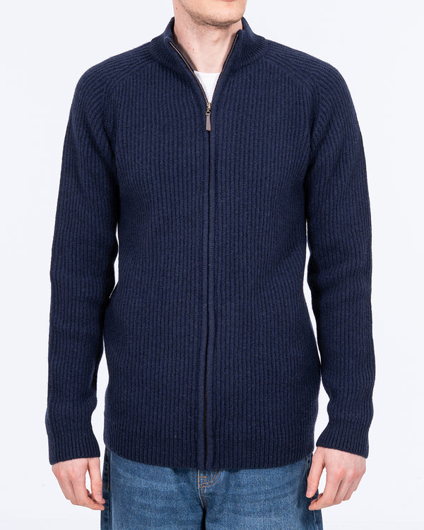 2t Tall Full Zip Up Cardigan (navy)