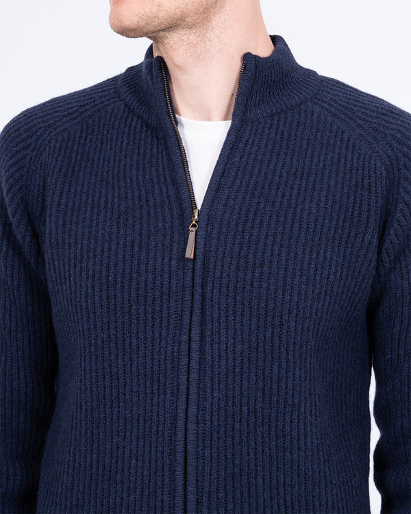 2t Tall Full Zip Up Cardigan (navy)