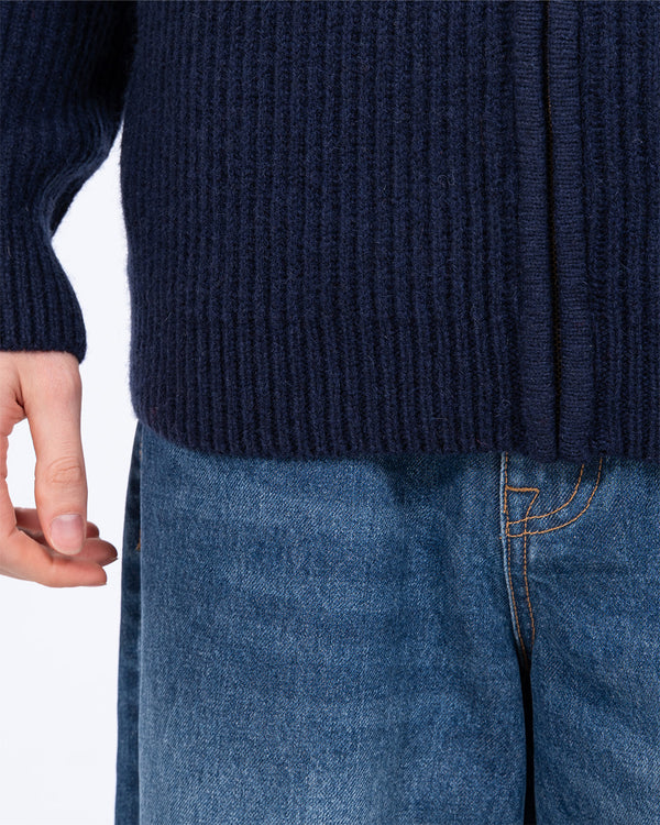 2t Tall Full Zip Up Cardigan (navy)