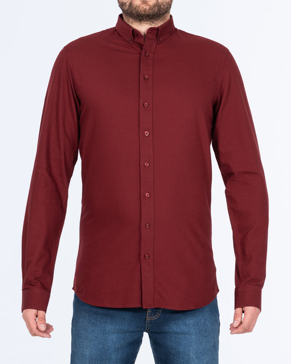 2t Logan Slim Fit Tall Oxford Shirt (burgundy)