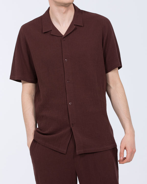 2t Tall Darius Short Sleeve Shirt (burgundy)