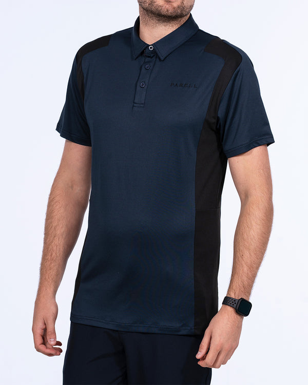 Parell Active Tall Colour Block Polo Shirt (navy)