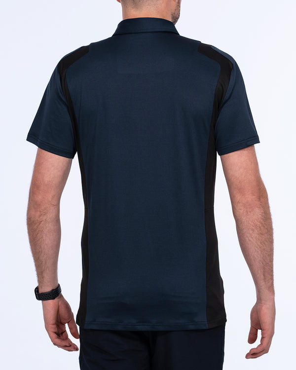 Parell Active Tall Colour Block Polo Shirt (navy)