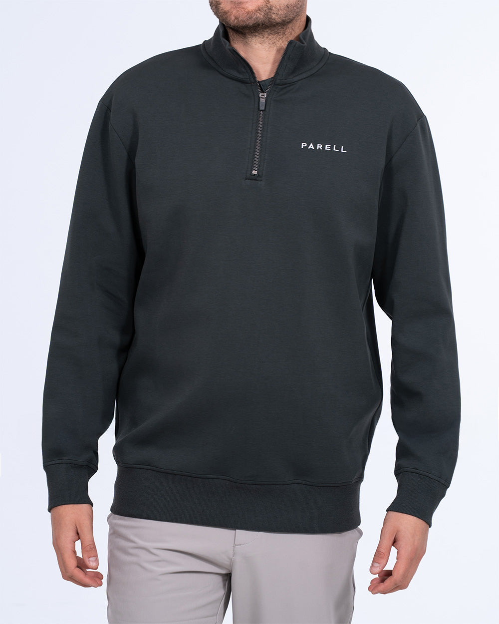 8YARDS Men's RIBSEPA-PULLOVER 2G サイズXL Parell Active Tall Mens Quarter Zip Mid Layer Golf Top (black