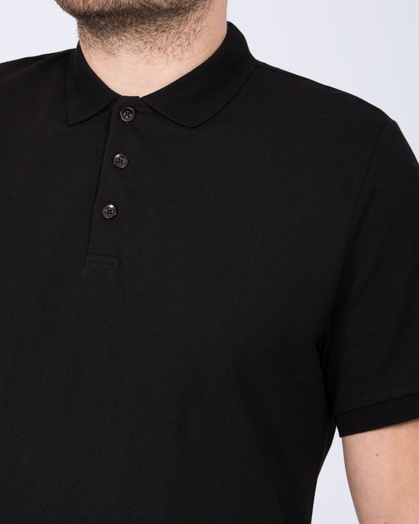 2t Cameron Regular Fit Tall Polo Shirt (black)