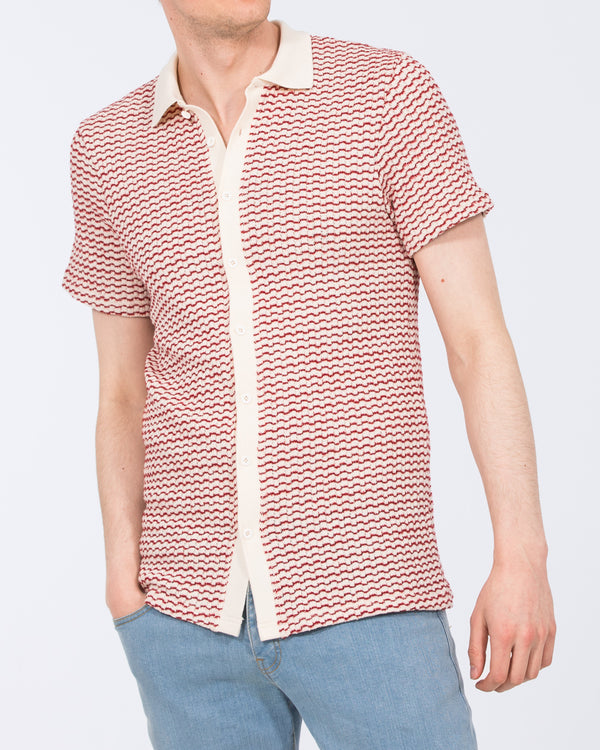 2t Bowie Tall Jacquard Polo Shirt (red)