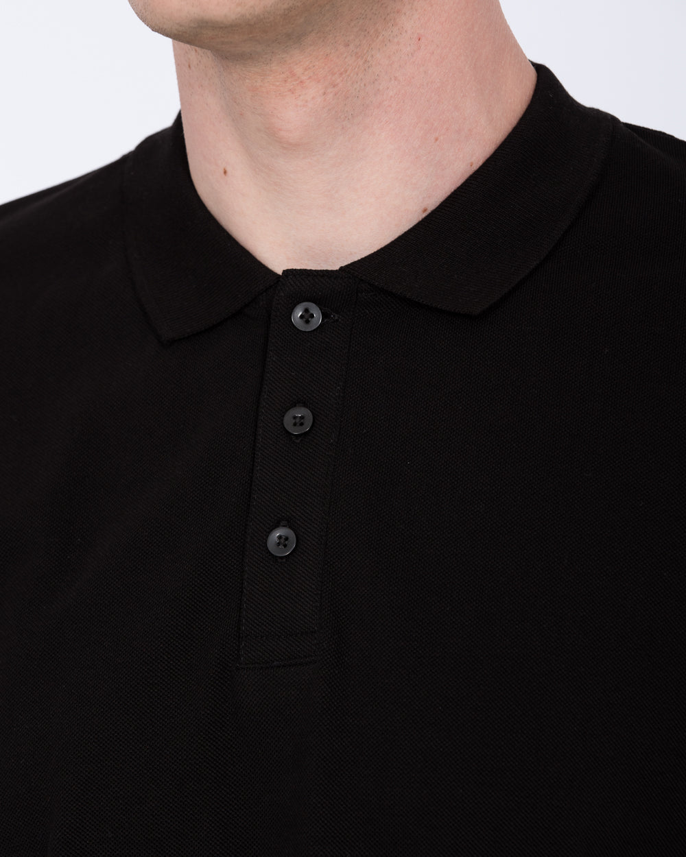 2t Lennox Tall Mens Regular Fit Polo Shirt (black) | Tall Mens