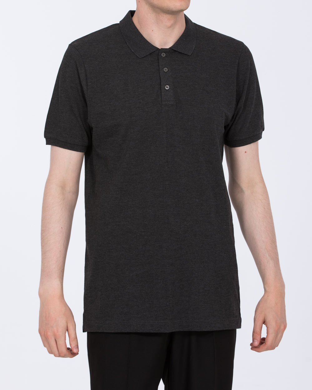 2t Lennox Tall Mens Regular Fit Polo Shirt (black) | Tall Mens