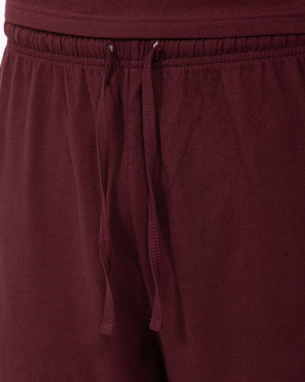 2t Talisman Tall Jersey Pyjama Shorts (oxblood)