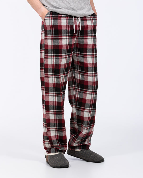 2t Wren Tall Pyjama Bottoms (burgundy/grey check)