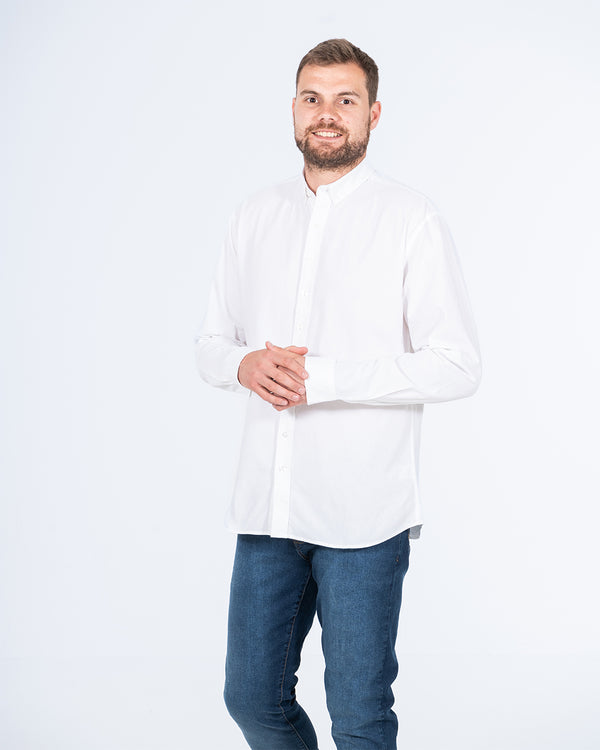 2t Russell Regular Fit Tall Oxford Shirt (white)