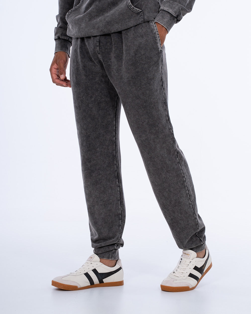 2t Sergio Tall Mens Acid Wash Oversized Jogger (charcoal) | Tall