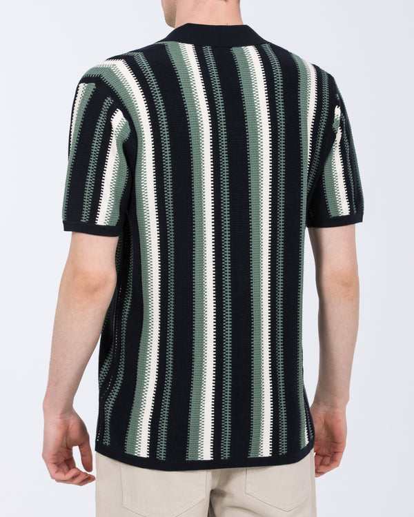 2t Tall Knitted Stripe Shirt (navy)