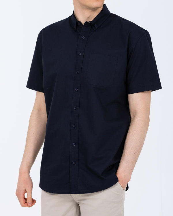 2t Tall Short Sleeve Oxford Regular Fit Shirt (navy)