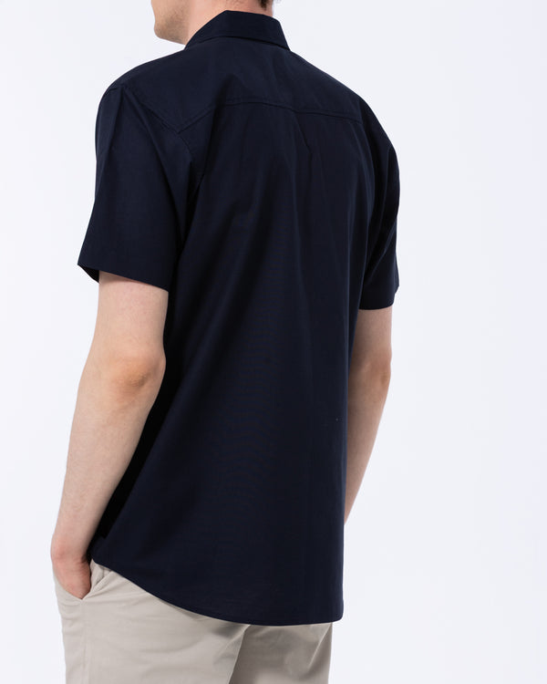 2t Tall Short Sleeve Oxford Regular Fit Shirt (navy)