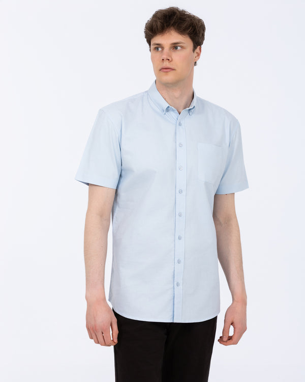 2t Tall Short Sleeve Oxford Regular Fit Shirt (sky blue)