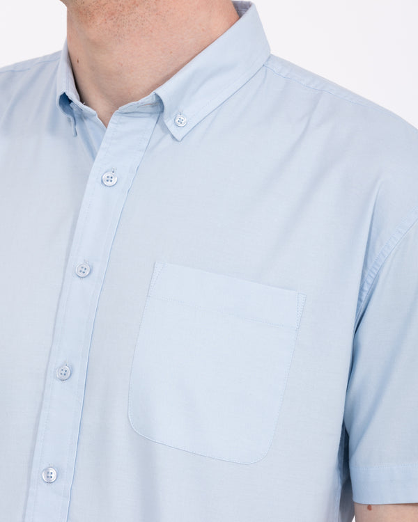 2t Tall Short Sleeve Oxford Regular Fit Shirt (sky blue)