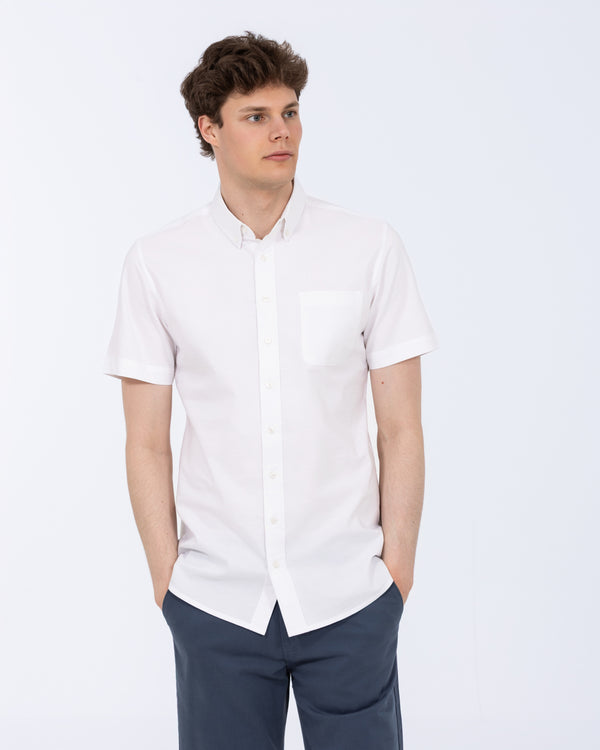 slim fit oxford dress shirt Slim Fit Blue Solid Button-Down Collar Non-Iron Men's Dress Shirt Wilkes & Riley, LLC