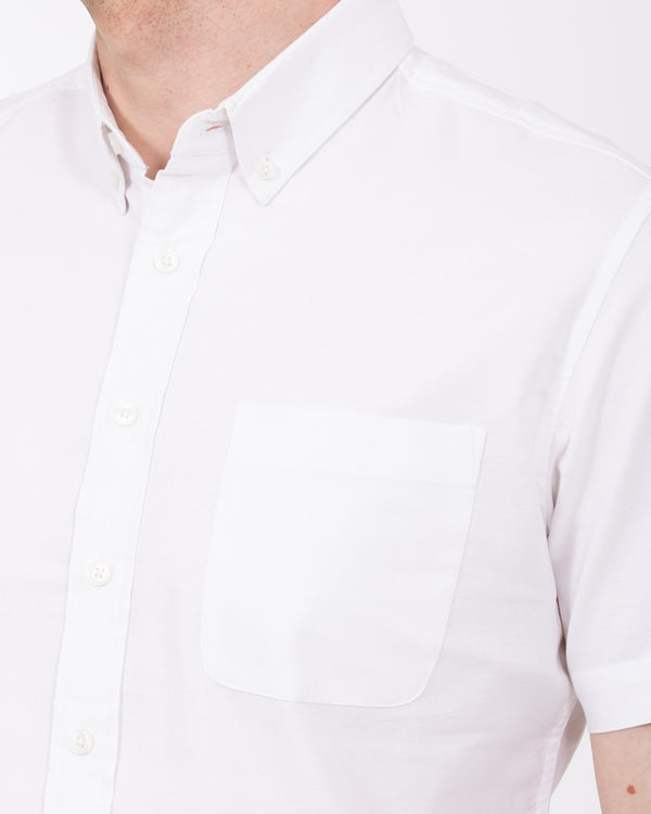 2t Tall Short Sleeve Oxford Slim Fit Shirt (white)