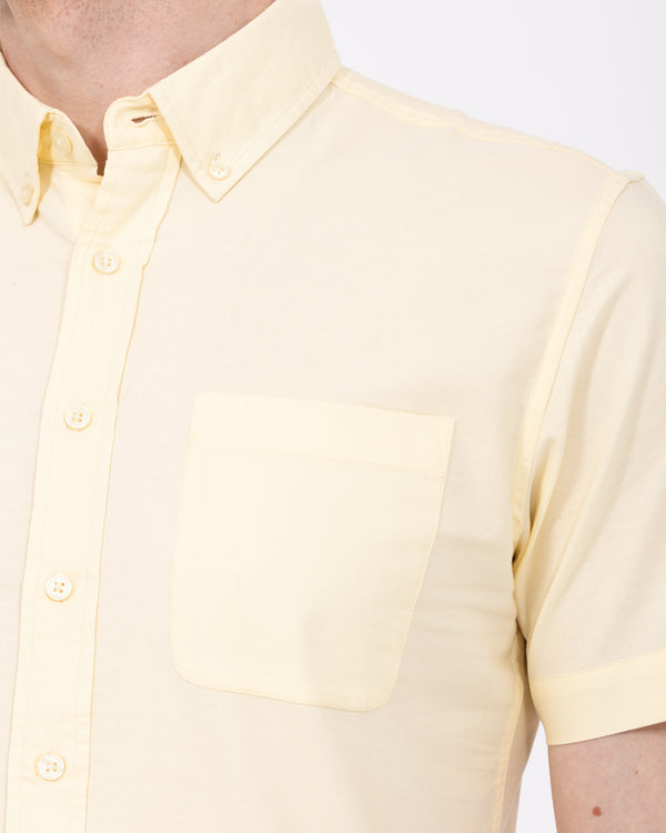 2t Tall Short Sleeve Oxford Slim Fit Shirt (yellow)