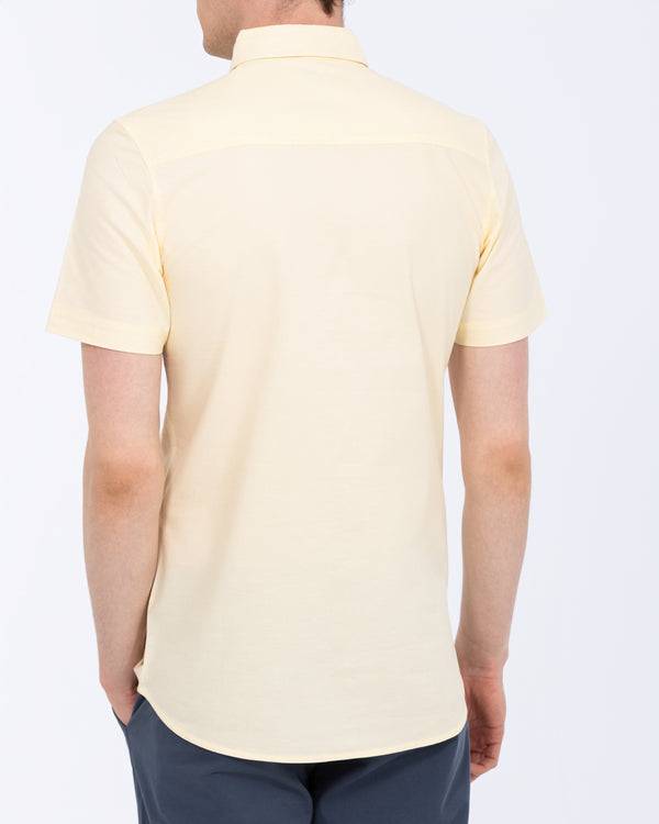 2t Tall Short Sleeve Oxford Slim Fit Shirt (yellow)