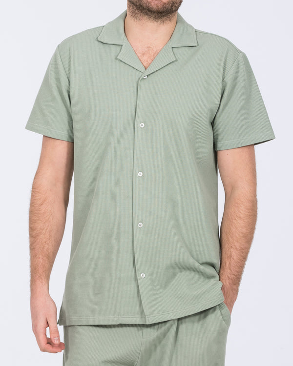 2t Joshua Tall Short Sleeve Waffle Shirt (sage)