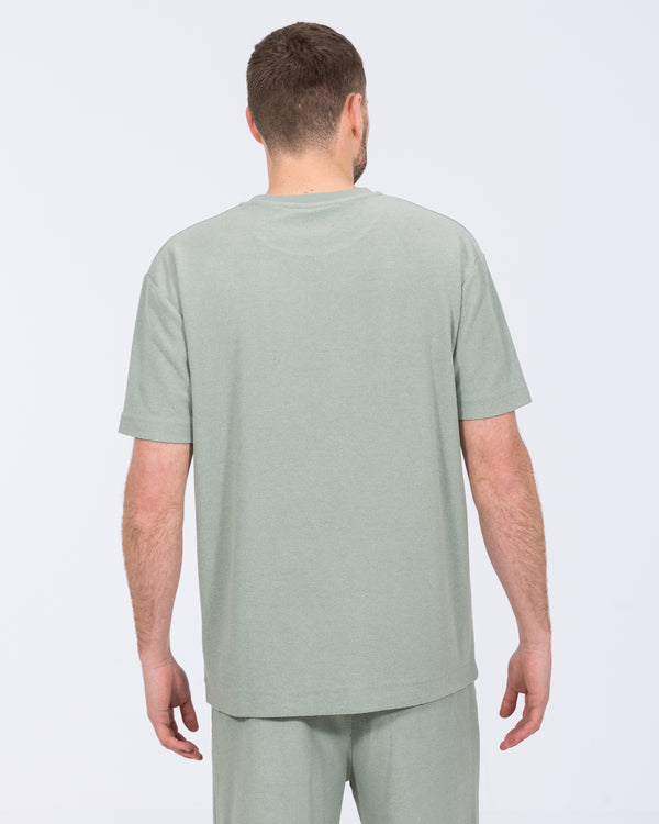 2t Kai Tall Textured T-Shirt (light teal)