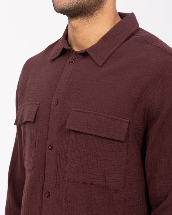 2t Tall Darius Long Sleeve Shirt (burgundy)