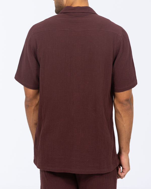 2t Tall Darius Short Sleeve Shirt (burgundy)