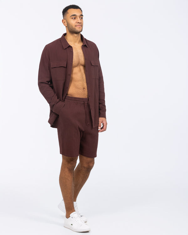 2t Tall Darius Long Sleeve Shirt (burgundy)