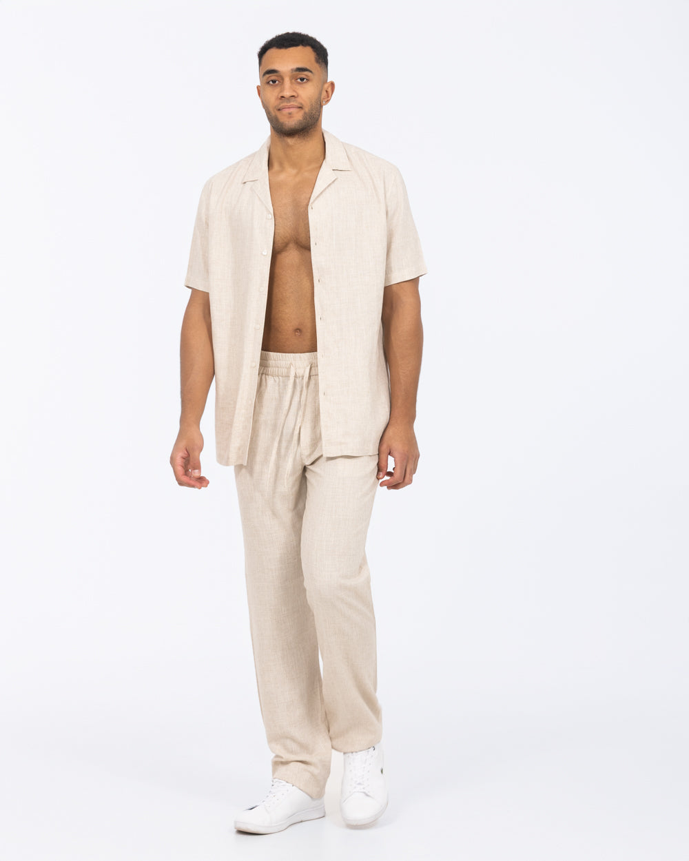 2t Tall Mens Will Linen Blend Pull On Trouser (neutral) | Tall