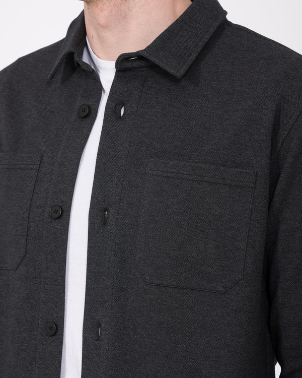 2t Enzo Tall Jersey Shacket (charcoal)