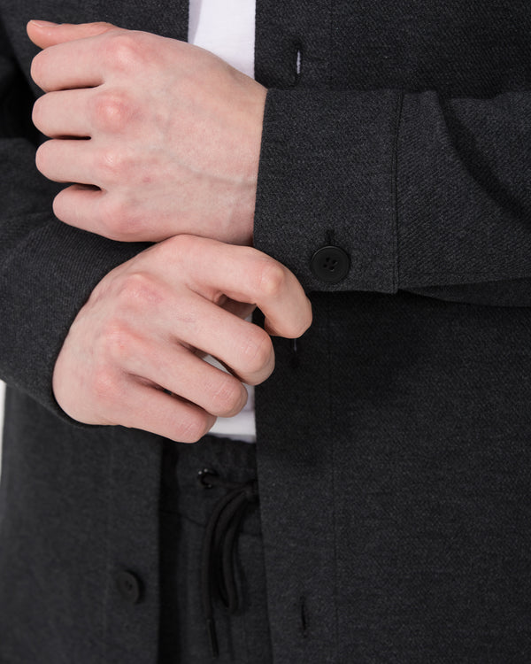 2t Enzo Tall Jersey Shacket (charcoal)