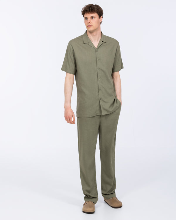 2t Tall Will Linen Blend Revere Shirt (khaki)