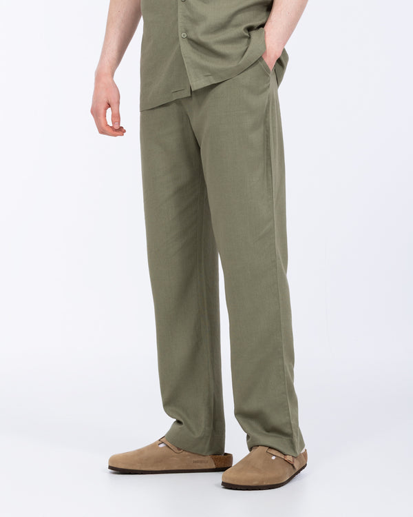 2t Tall Will Linen Blend Pull On Trouser (khaki)