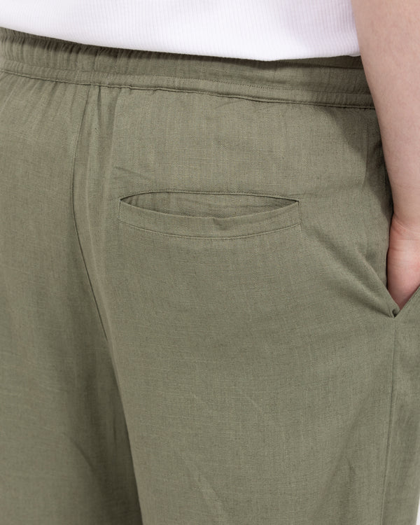 2t Tall Will Linen Blend Pull On Trouser (khaki)