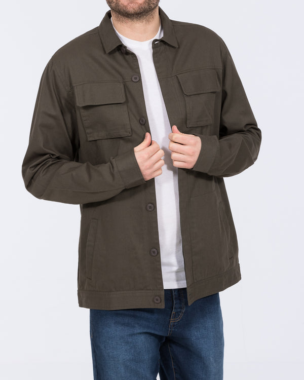 2t Linton Tall Cotton Harrington Shacket (khaki)