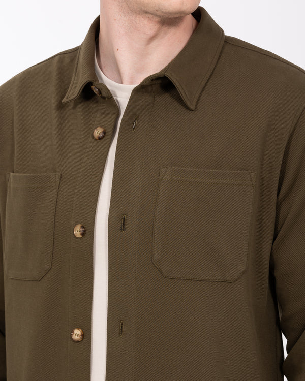 2t Enzo Tall Jersey Shacket (bottle green)