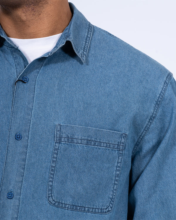 2t Zayne Tall Denim Shirt (mid wash)