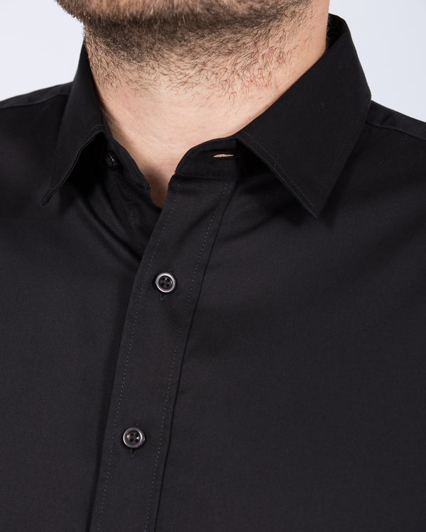 black dress shirt men's regular fit Amazon.com: TOSKIP Men's Slim Fit Solid Dress Shirts Button Down Cotton Short Sleeve Shirt Black S : Clothing, Shoes & Jewelry