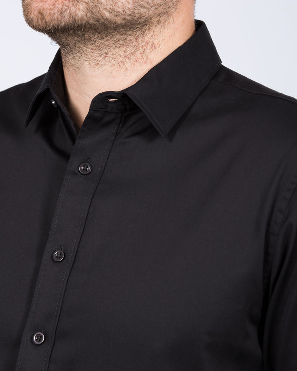 2t Slim Fit Extra Tall Formal Shirt (black)