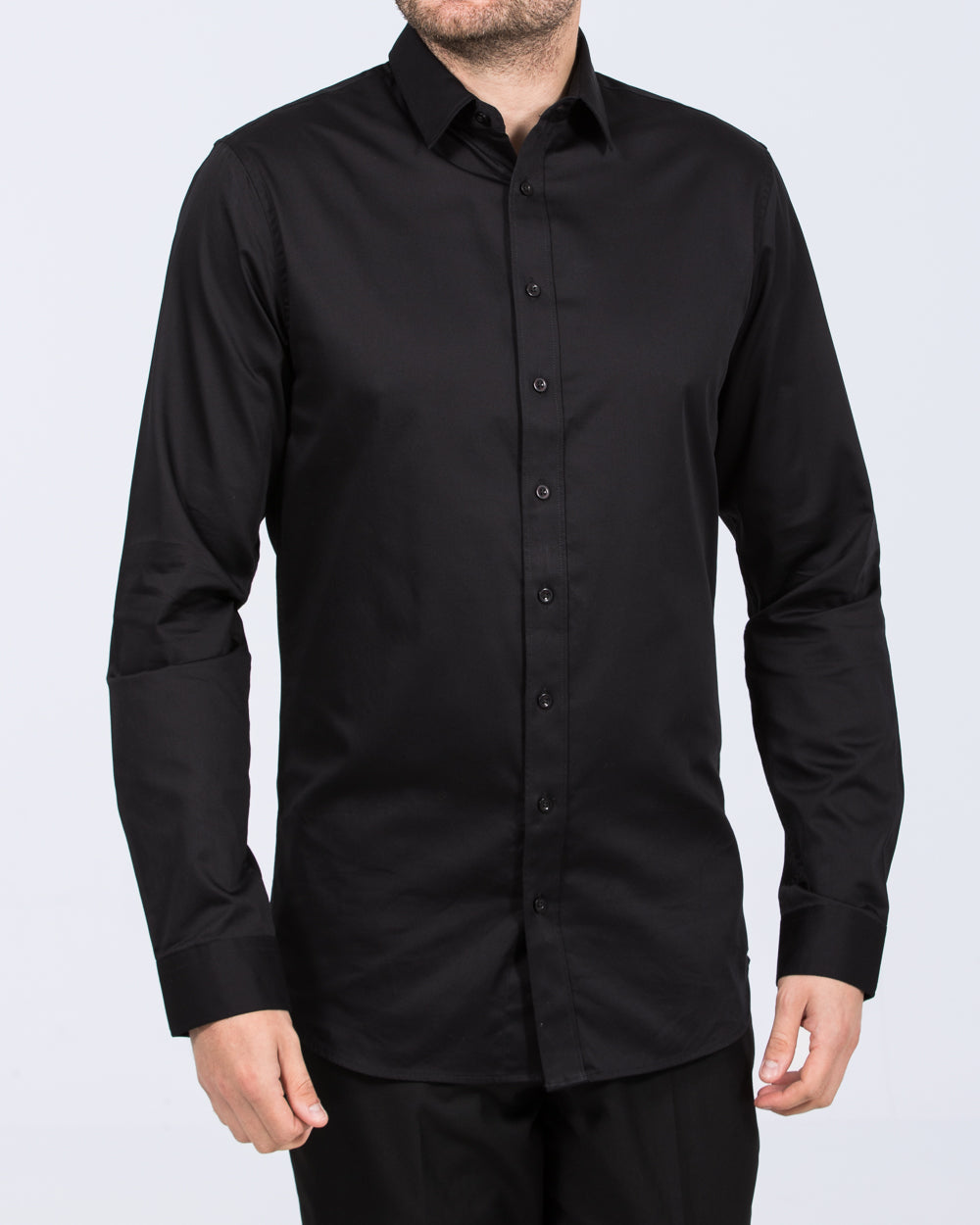 tall dress shirts slim fit 2t Slim Fit Extra Tall Mens Extra Long Formal Shirt (black)
