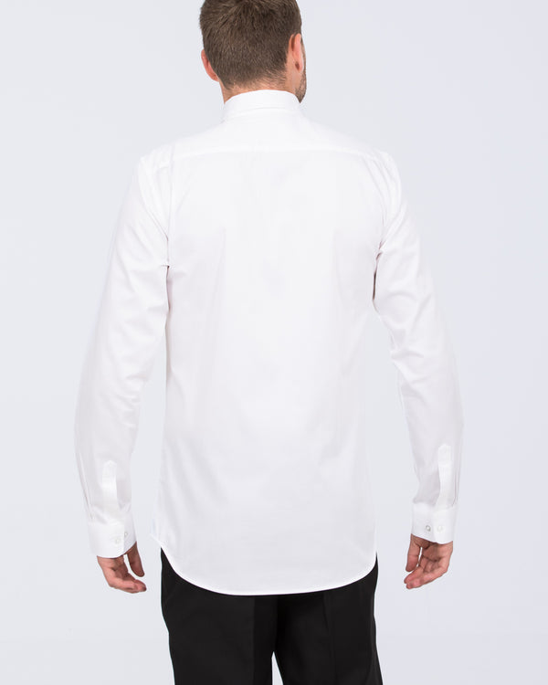 2t Slim Fit Extra Tall Mens Extra Long Formal Shirt (white)