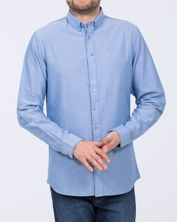 2t Logan Slim Fit Tall Mens Extra Long Oxford Shirt (blue) 2t Logan Slim Fit Tall Mens Extra Long Oxford Shirt (blue)